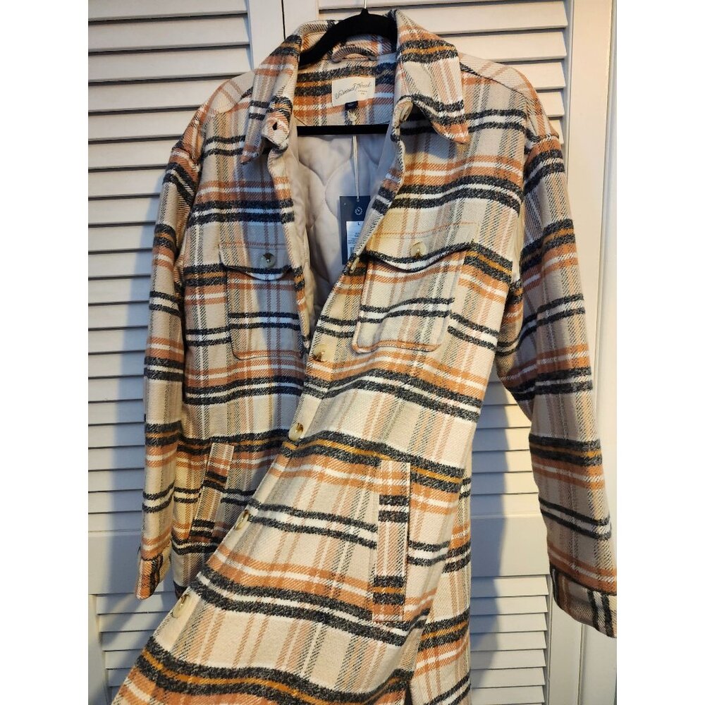 NWT Universal Thread Coat Oversized Plaid Quilted Jacket Sz Large - Picture 13 of 13